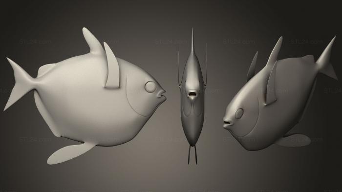 Figurines simple (Opah Fish, STKPR_0957) 3D models for cnc